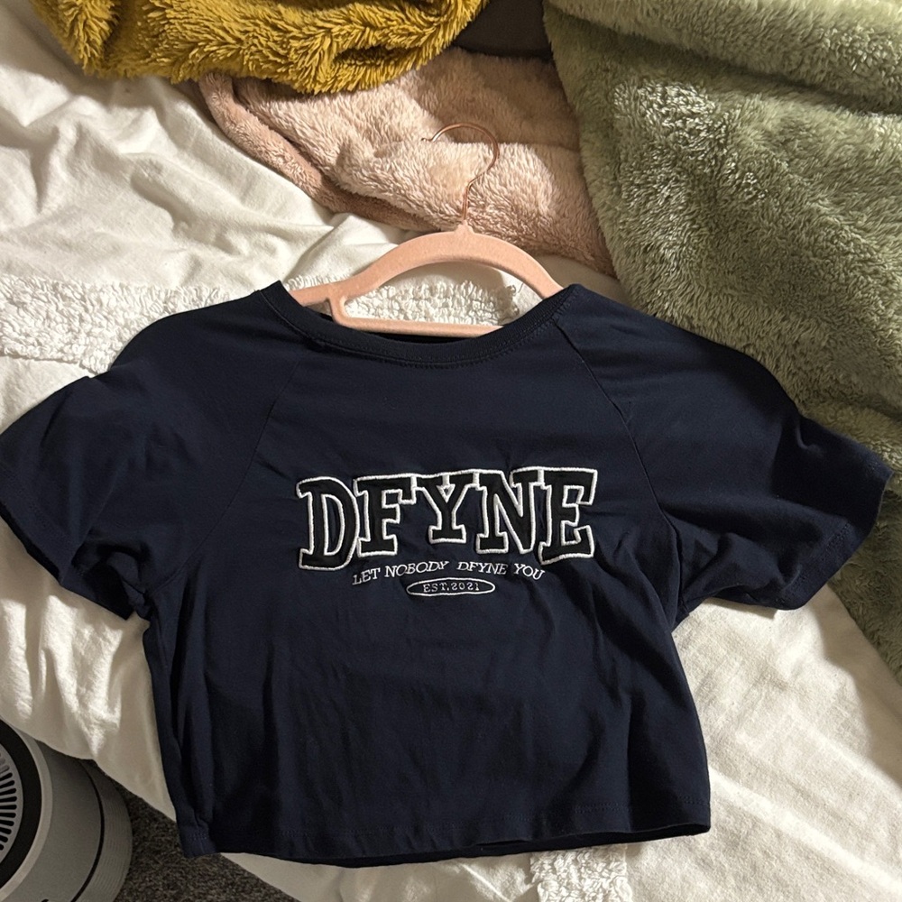 DFYNE Navy Blue Crop Top